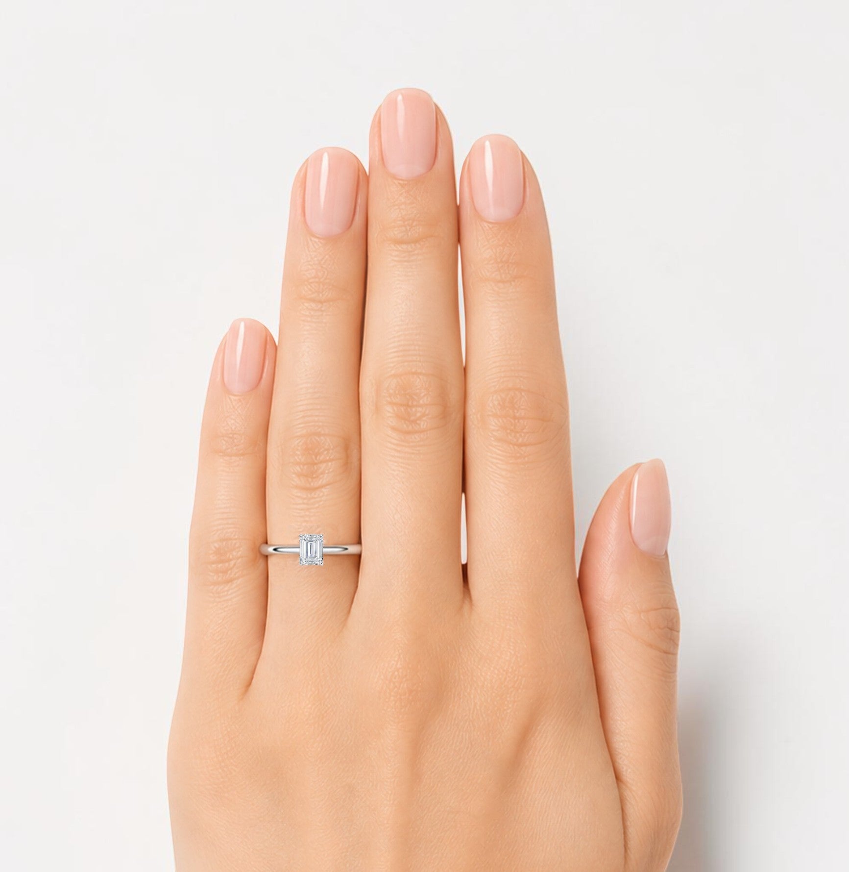 L'Emeraude® Solitaire 0.5ct Diamond Ring, Platinum