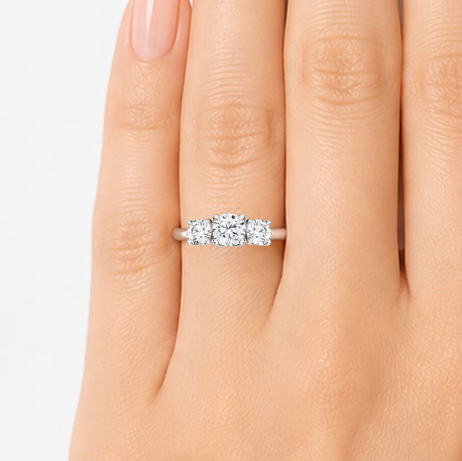 La Ronde® 3-Stones 0.5ct Diamond Ring, Platinum