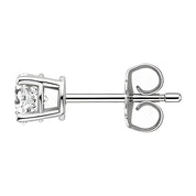 La Ronde® Diamond Stud Earrings, 14K White Gold