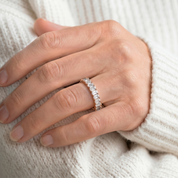 L'Emeraude® Diamond Eternity Band 2x3mm, 14K Rose Gold