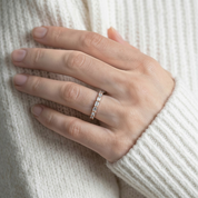 L'Emeraude® East-West Diamond Eternity Band 2x4mm, 14K Rose Gold