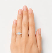 L'Emeraude® 3-Stones 1ct Diamond Ring, Platinum