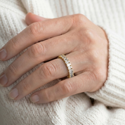 L'Emeraude® Diamond Eternity Band 2x3mm, Gold Vermeil