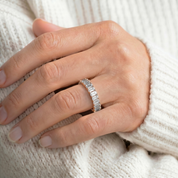 L'Emeraude® Diamond Eternity Band 2x4mm, 14K Rose Gold