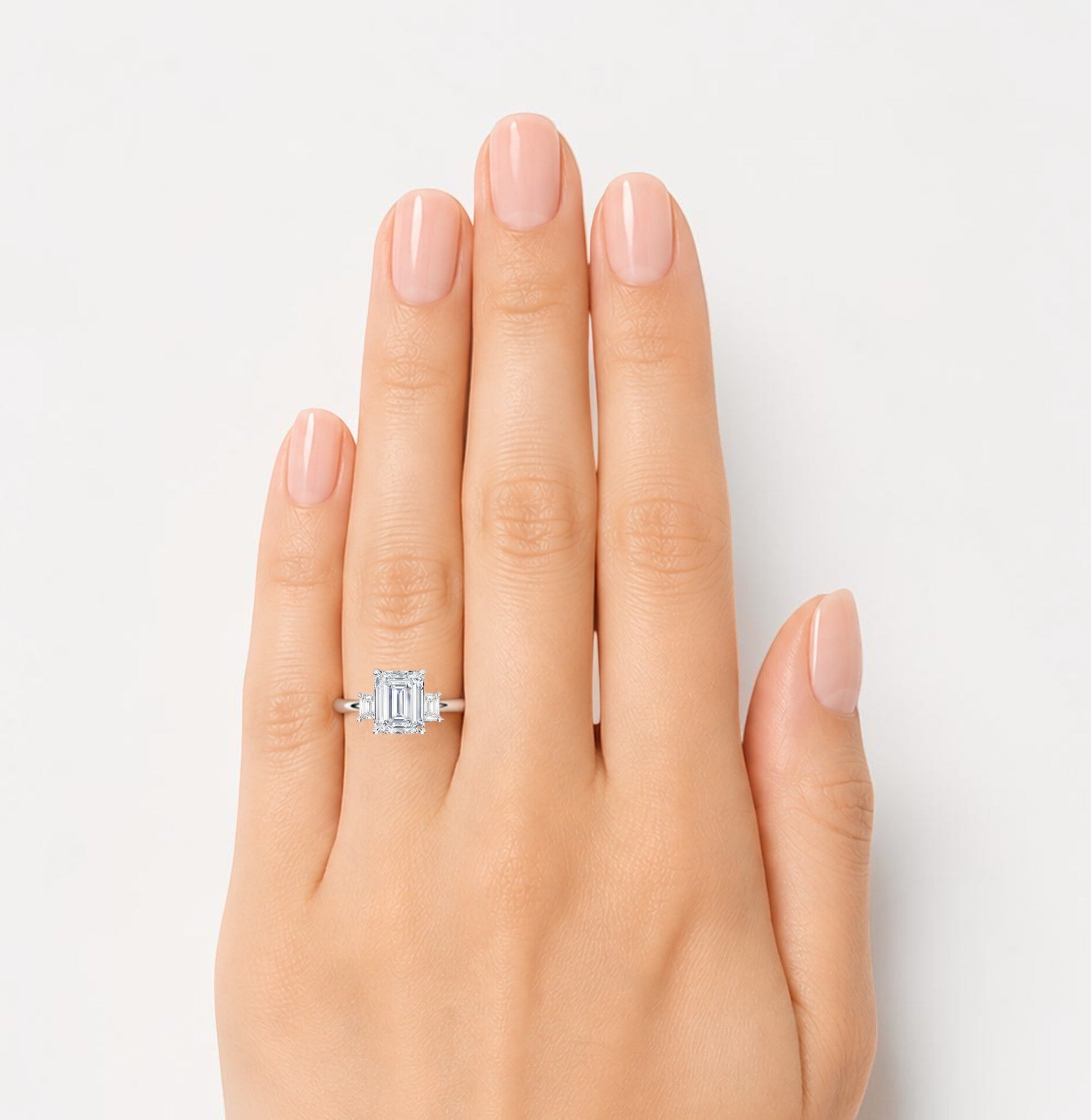 L'Emeraude® 3-Stones 2ct Diamond Ring, Platinum
