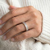 L'Emeraude® Diamond Eternity Band 2x4mm, 14K White Gold