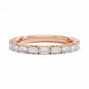 L'Emeraude® East-West Diamond Eternity Band 2x3mm, 14K Rose Gold