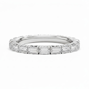 L'Emeraude® East-West Diamond Eternity Band 2x3mm, Platinum