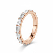 L'Emeraude® East-West Diamond Eternity Band 2x4mm, 14K Rose Gold