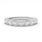 L'Emeraude® East-West Diamond Eternity Band 2x4mm, 14K White Gold