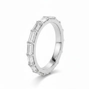 L'Emeraude® East-West Diamond Eternity Band 2x4mm, 14K White Gold