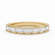 L'Emeraude® East-West Diamond Eternity Band 2x4mm, Gold Vermeil