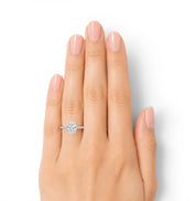 L'Ovale® Pavé Solitaire 2ct Diamond Ring, 14K Rose Gold