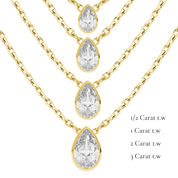 La Poire® Bezel Diamond Pendant Necklace