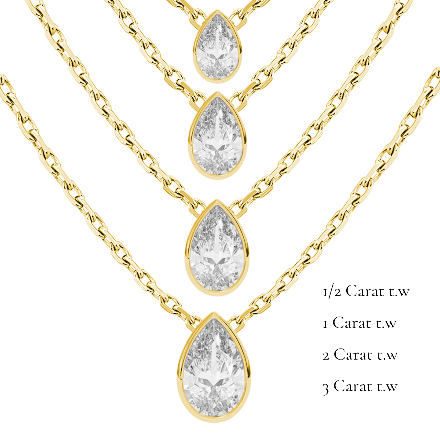 La Poire® Bezel Diamond Pendant Necklace