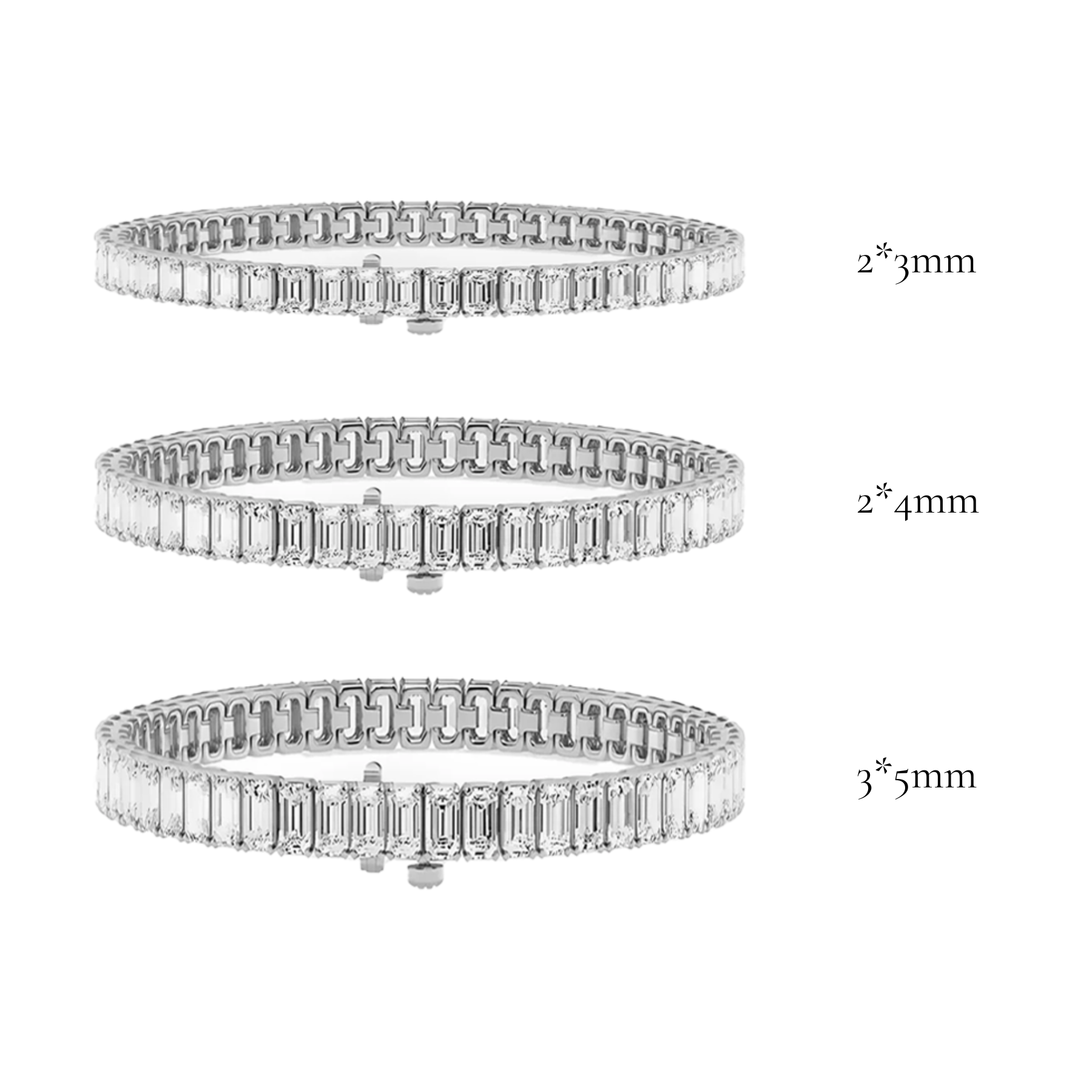 L'Emeraude® Diamond Tennis Bracelet 2*4mm