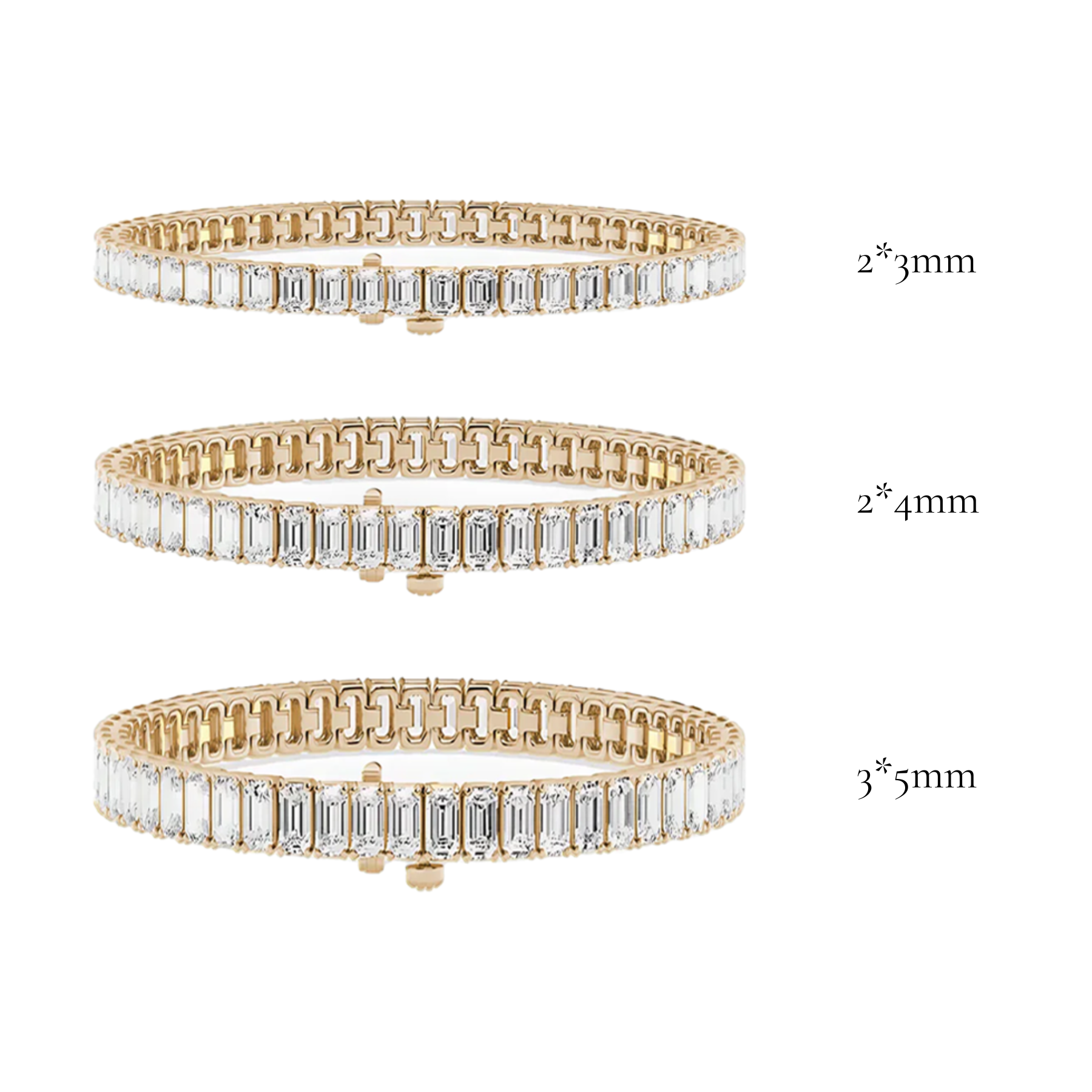L'Emeraude® Diamond Tennis Bracelet 2*4mm