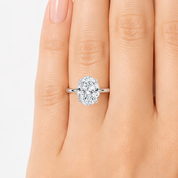 L'Ovale® Solitaire 3ct Diamond Ring, 14K Yellow Gold