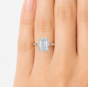 L'Emeraude® Solitaire 3ct Diamond Ring, 14K White Gold