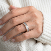 L'Emeraude® Diamond Eternity Band 3x5mm, 14K Rose Gold