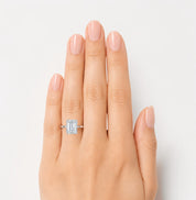 L'Emeraude® Solitaire 3ct Diamond Ring, 14K White Gold