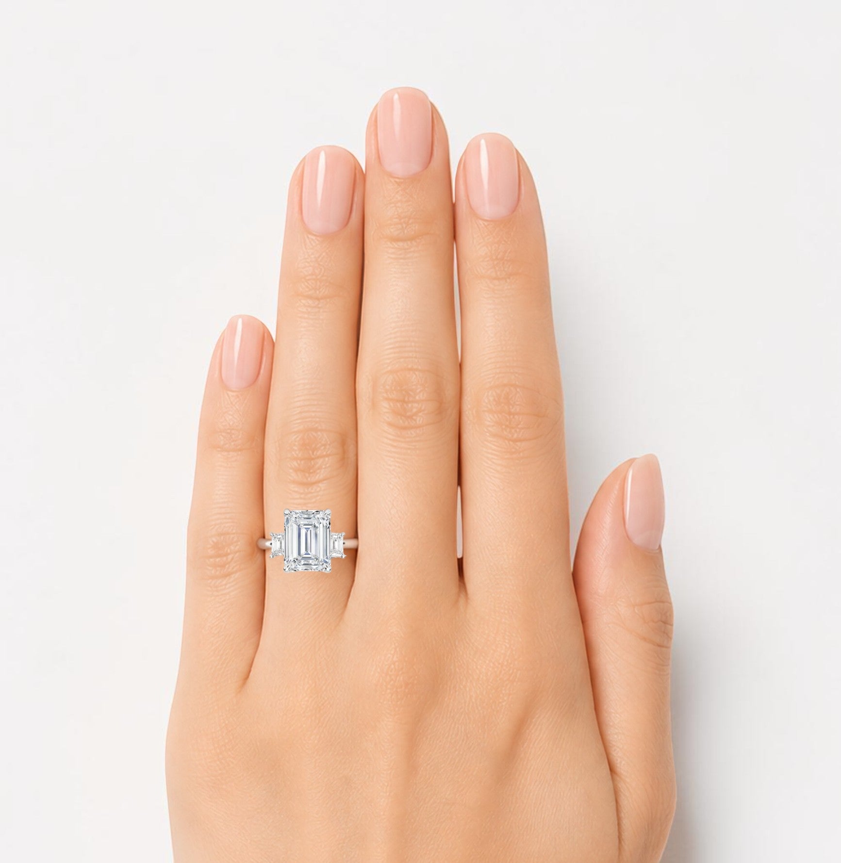 L'Emeraude® 3-Stones 3ct Diamond Ring, Platinum