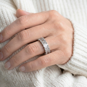 L'Emeraude® Diamond Eternity Band 3x5mm, Platinum