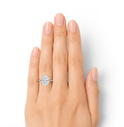 L'Ovale® Bezel Solitaire 3ct Diamond Ring, 14K White Gold