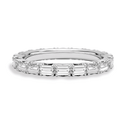 East-West Emerald Eternity Band (Platinum)