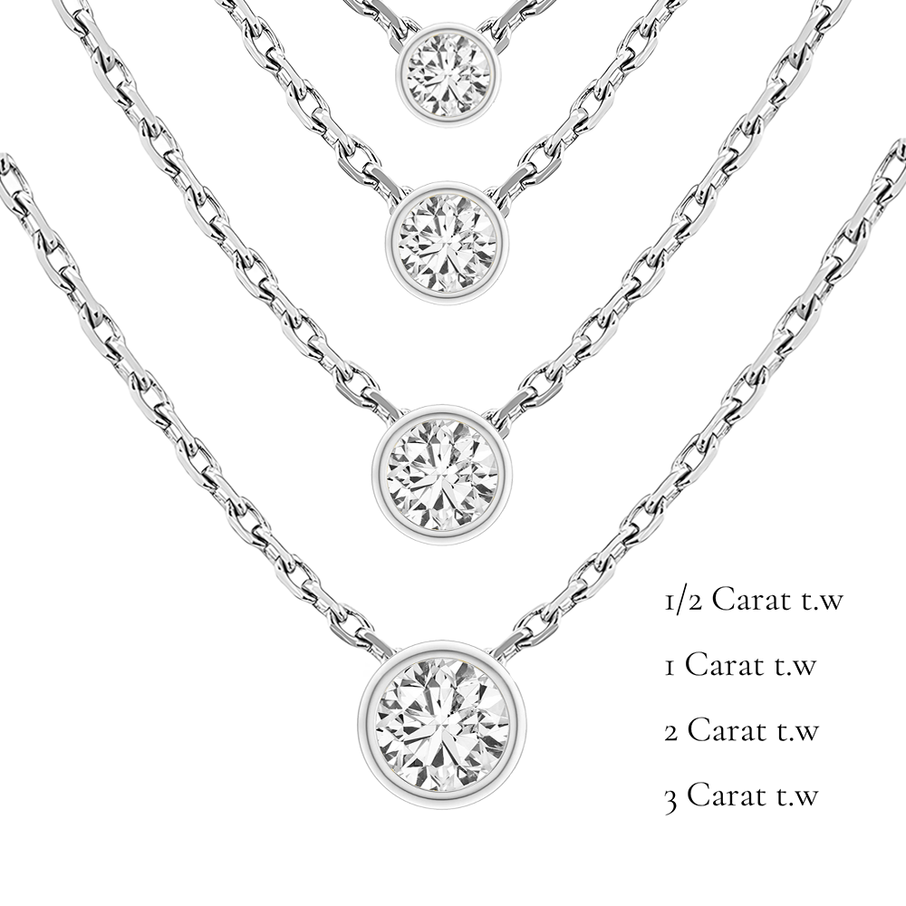 La Ronde® Bezel Diamond Pendant Necklace