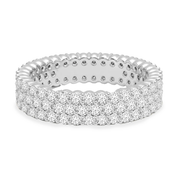 Three-Row Diamonds Pavé Ring