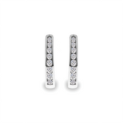 Channel Set Hoop Earrings