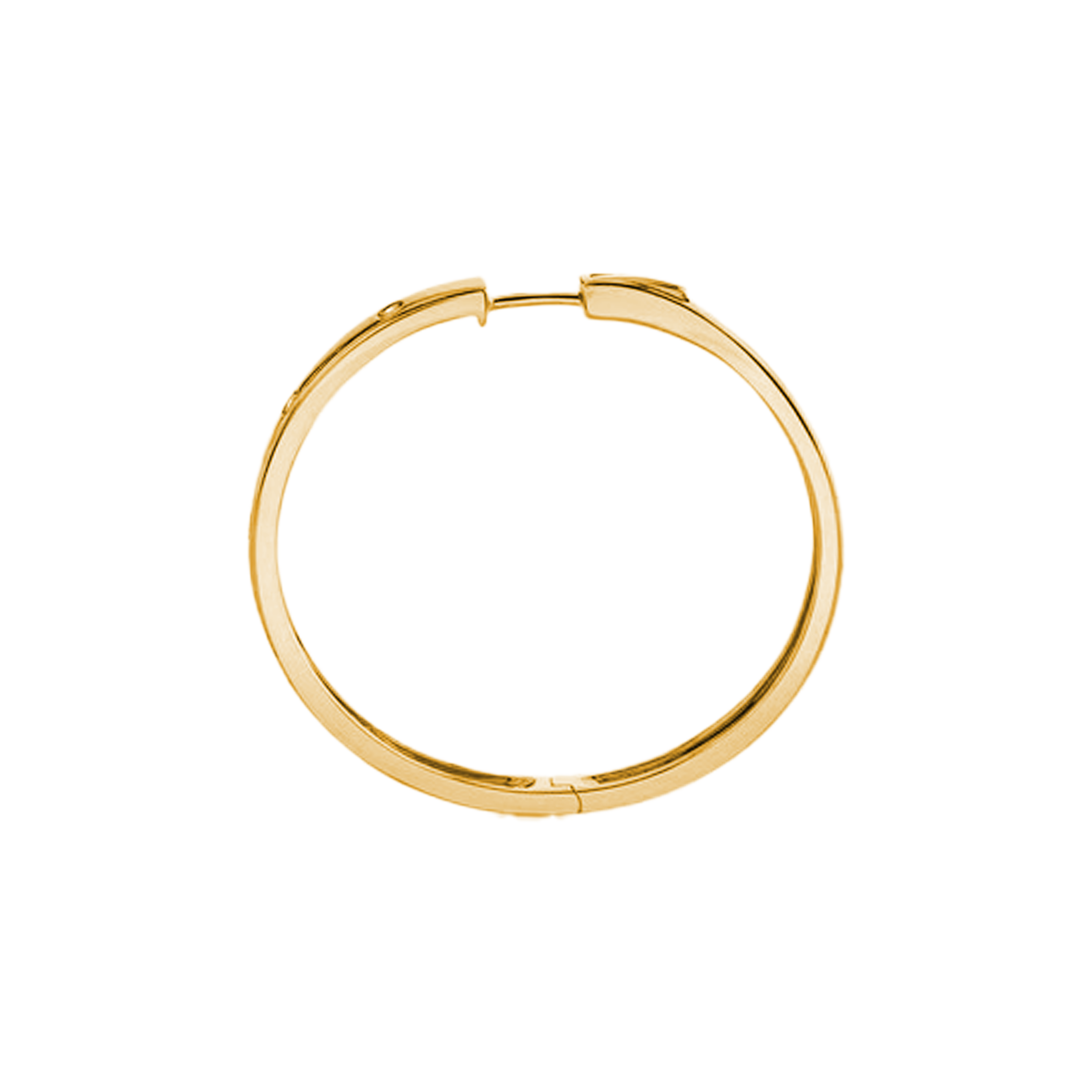 Bezel Diamond Hoop Earrings