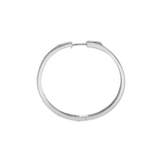 Bezel Diamond Hoop Earrings (Platinum)