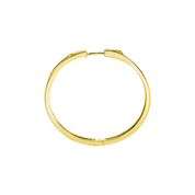 Bezel Diamond Hoop Earrings, 14K Gold