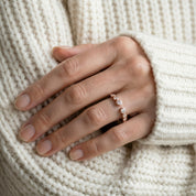 Celestial Diamond Band, 14K Rose Gold