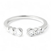 Celestial Diamond Band, Sterling Silver