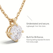 La Ronde® Diamond Pendant Necklace, 14K Yellow Gold