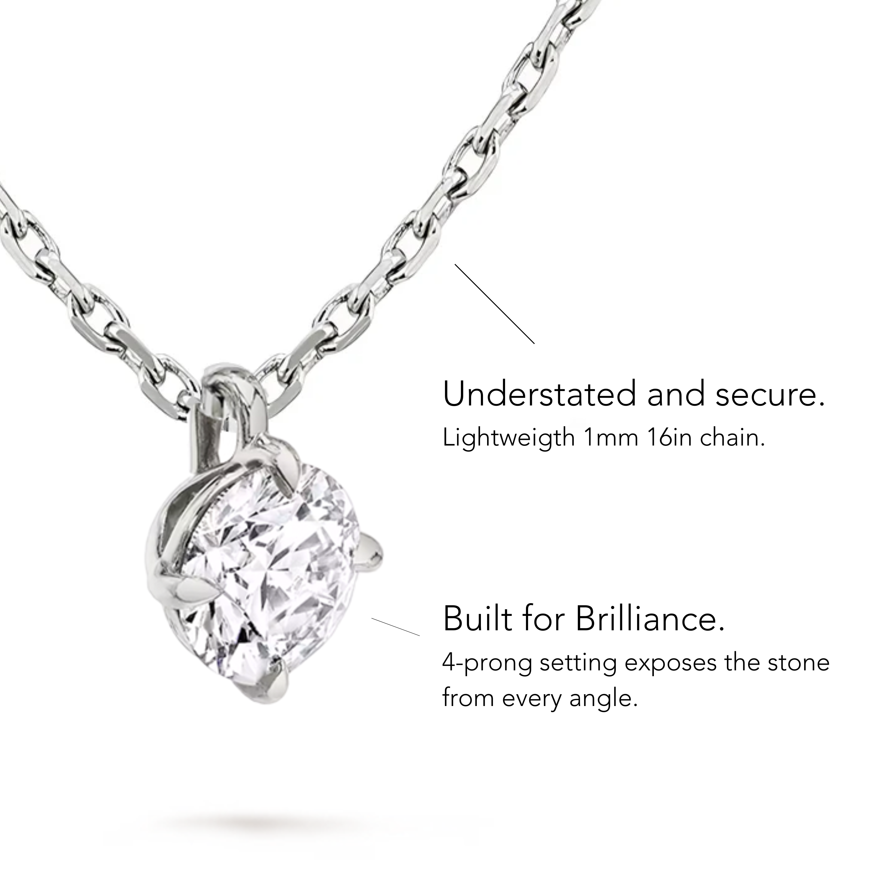 La Ronde® Diamond Pendant Necklace, Sterling Silver