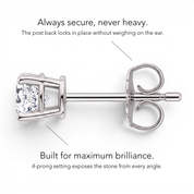 La Ronde® Diamond Stud Earrings, 14K White Gold