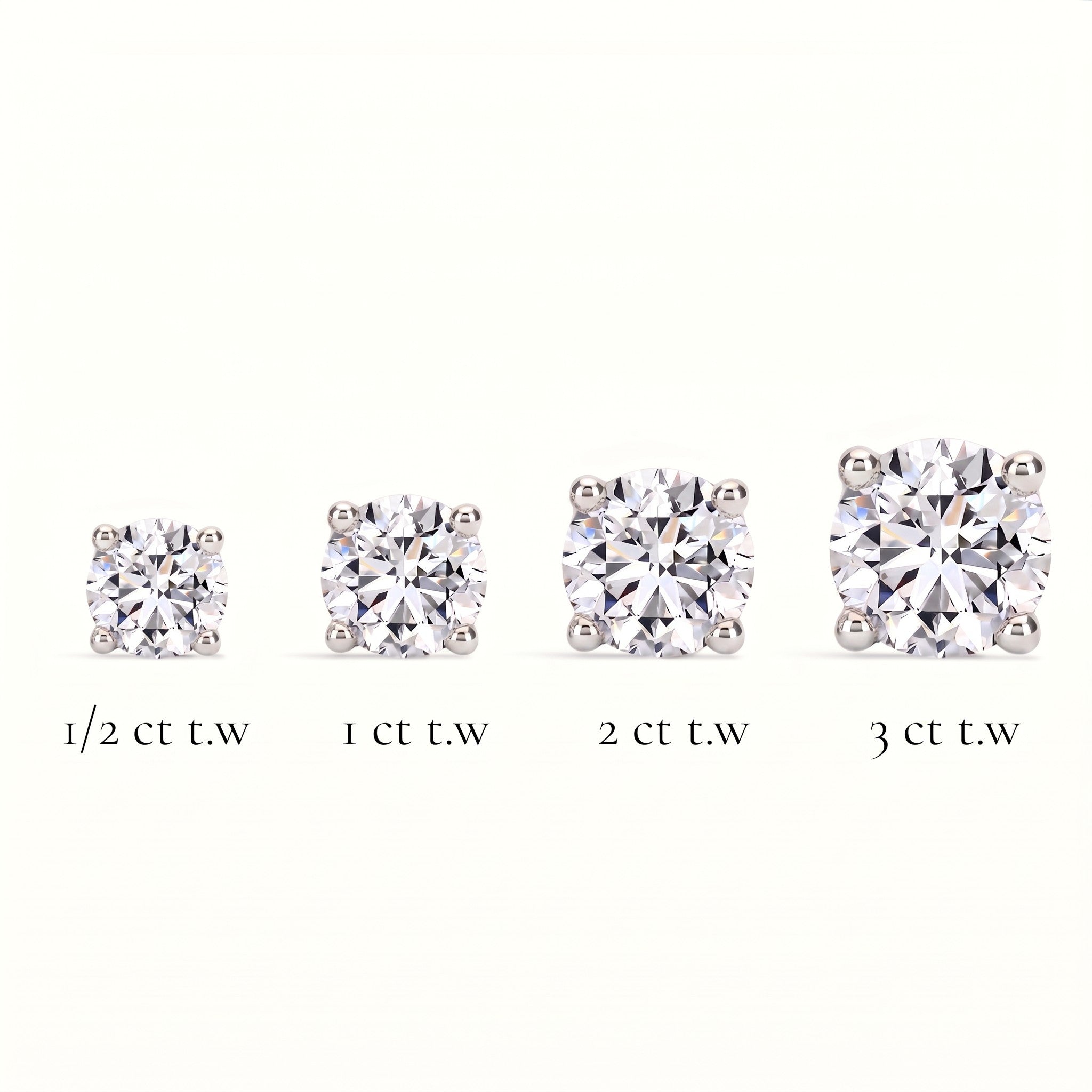 La Ronde® Diamond Stud Earrings, Platinum