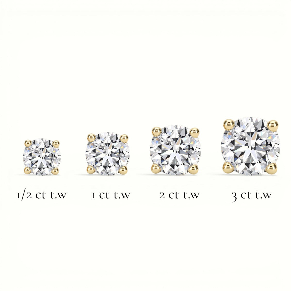 La Ronde® Diamond Stud Earrings, Gold Vermeil