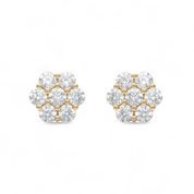 La Fleur® Diamond Stud Earrings, 14K Gold
