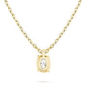 L'Ovale® Diamond Pendant Necklace, Gold Vermeil