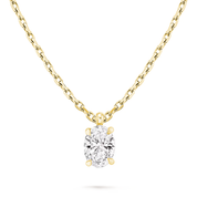 L'Ovale® Diamond Pendant Necklace, Gold Vermeil
