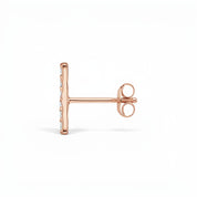 Le Pavé® Bar Diamond Stud Earrings, 14k Rose Gold