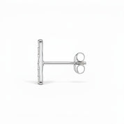 Le Pavé® Bar Diamond Stud Earrings, 14k White Gold