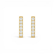 Le Pavé® Bar Diamond Stud Earrings, Gold Vermeil