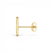 Le Pavé® Bar Diamond Stud Earrings, Gold Vermeil