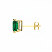 L'Emeraude® Emerald Stud Earrings, Gold Vermeil